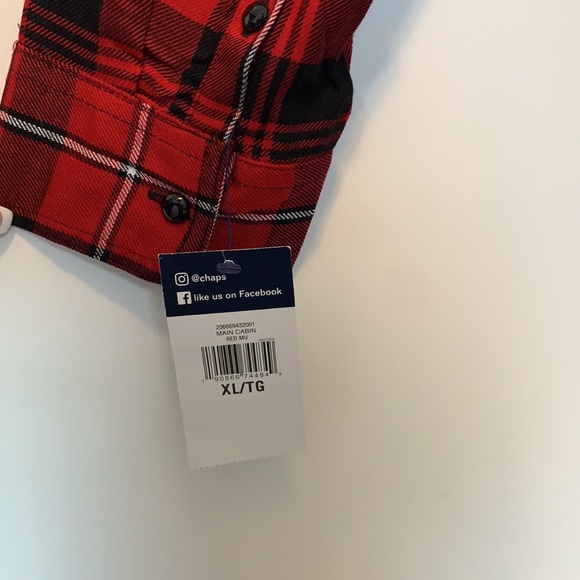 Chaps Red plaid shirt - Picture 3 of 5